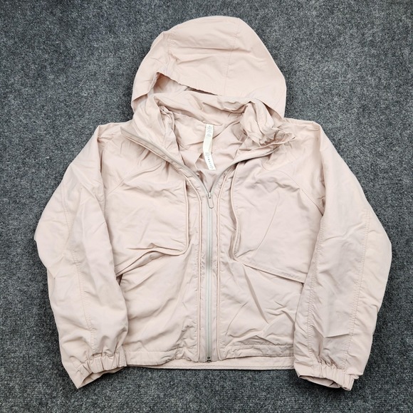 lululemon athletica Jackets & Blazers - Lululemon Always Effortless Jacket Womens 8 Pink Hooded Windbreaker Zip Light